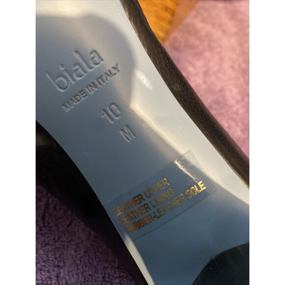 Biala Italian‎ Leather High Heel Booties Women's Shoes Black Size 10 Soft - Picture 5 of 11